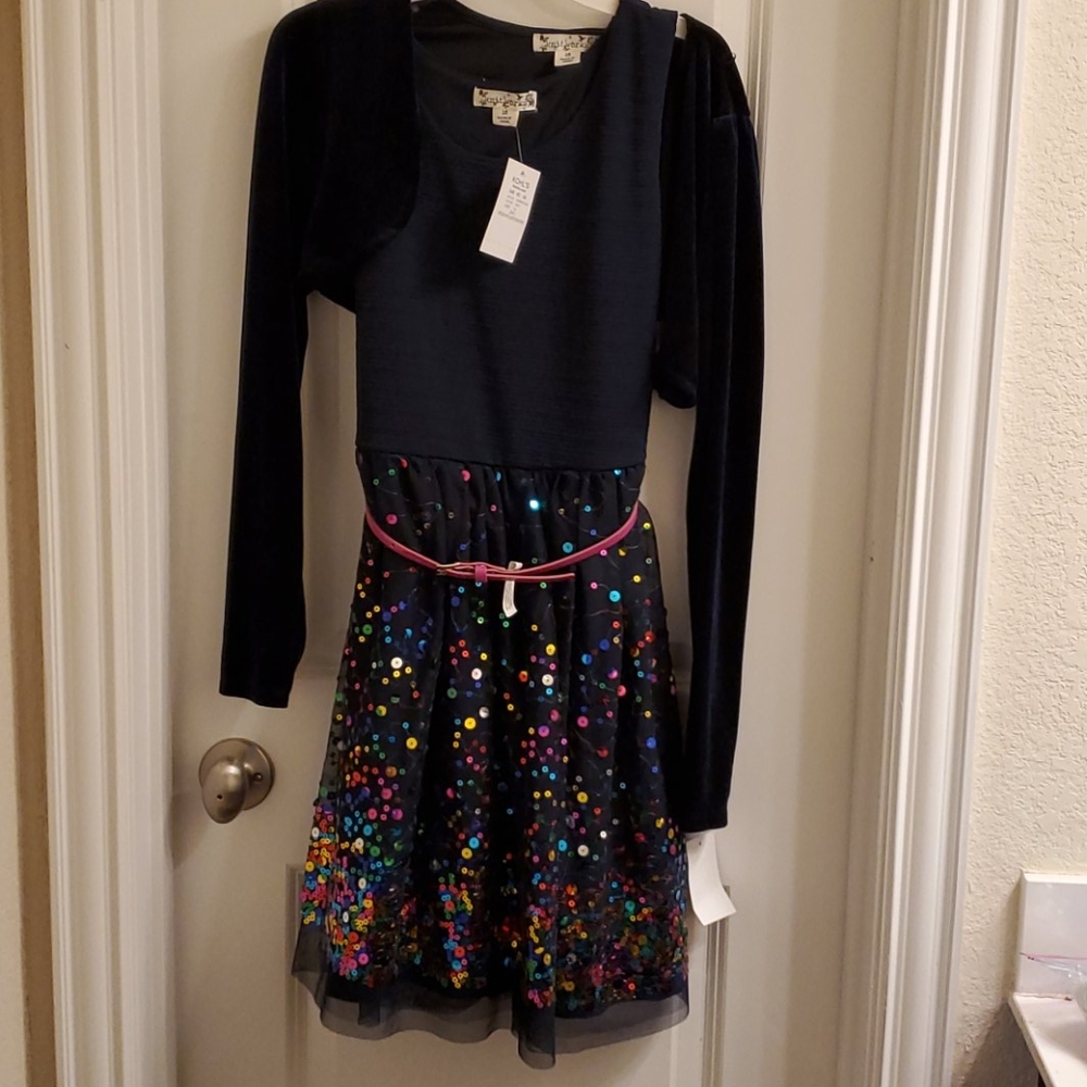 Girls dress with bolero jacket